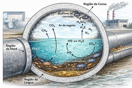 Gases liberados no esgoto espaços confinados breathe