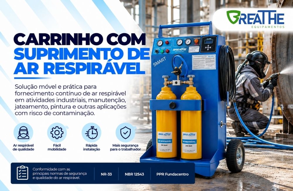 067 carrinho com suprimento de ar respiravel