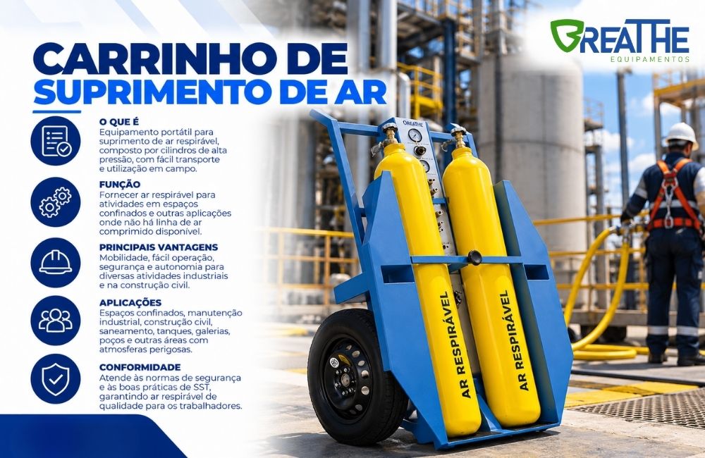 131 carrinho de suprimento de ar