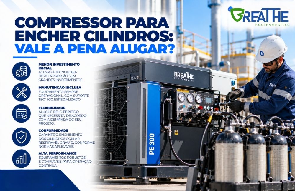 145 compressor para encher cilindros vale a pena alugar