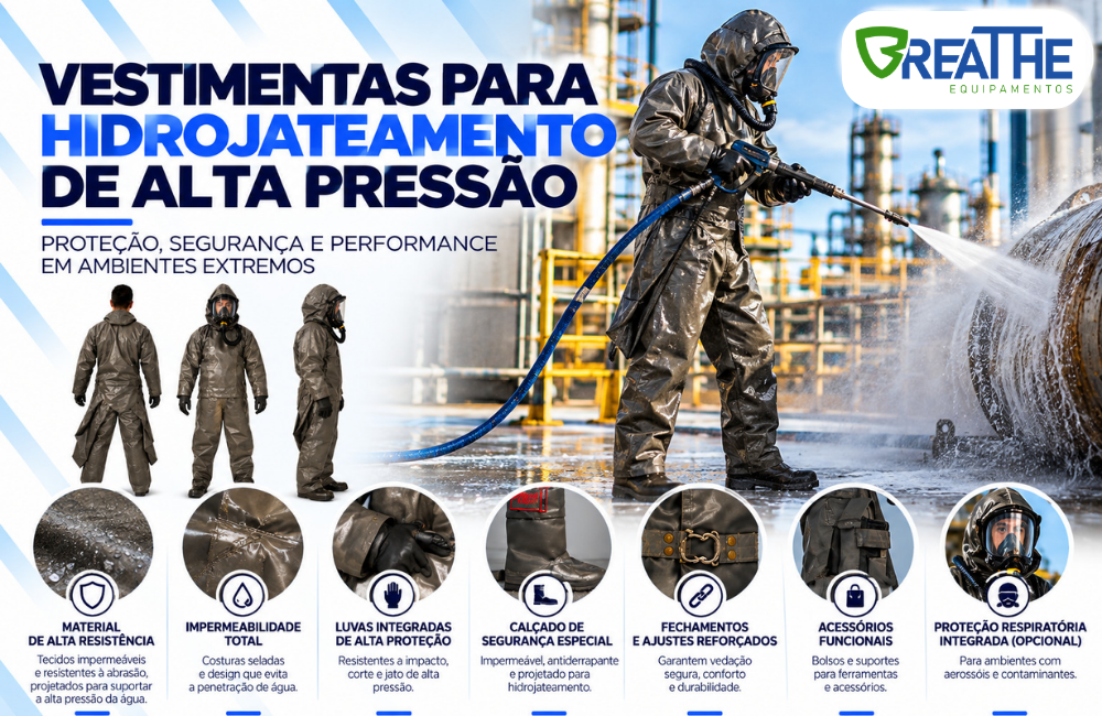 176 vestimentas para hidrojateamento de alta pressao