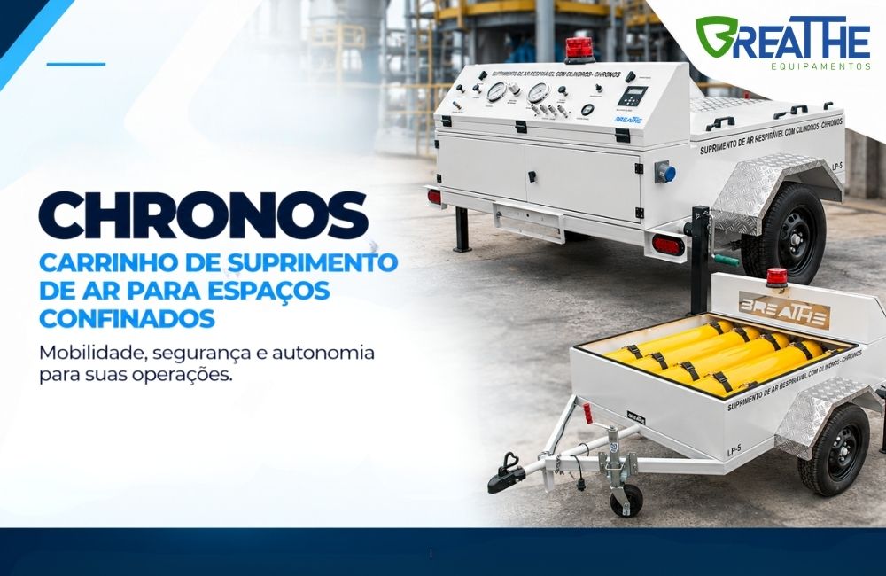 202 chronos carrinho de suprimento de ar para espacos confinados